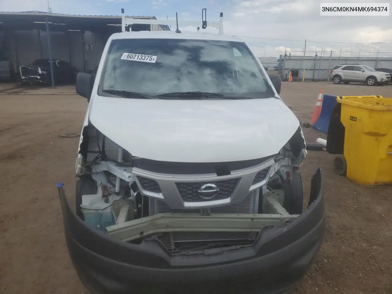 2021 Nissan Nv200 2.5S VIN: 3N6CM0KN4MK694374 Lot: 60213375