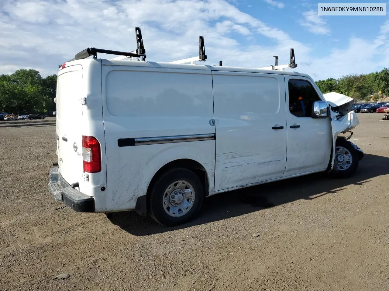 2021 Nissan Nv 2500 S VIN: 1N6BF0KY9MN810288 Lot: 62958565
