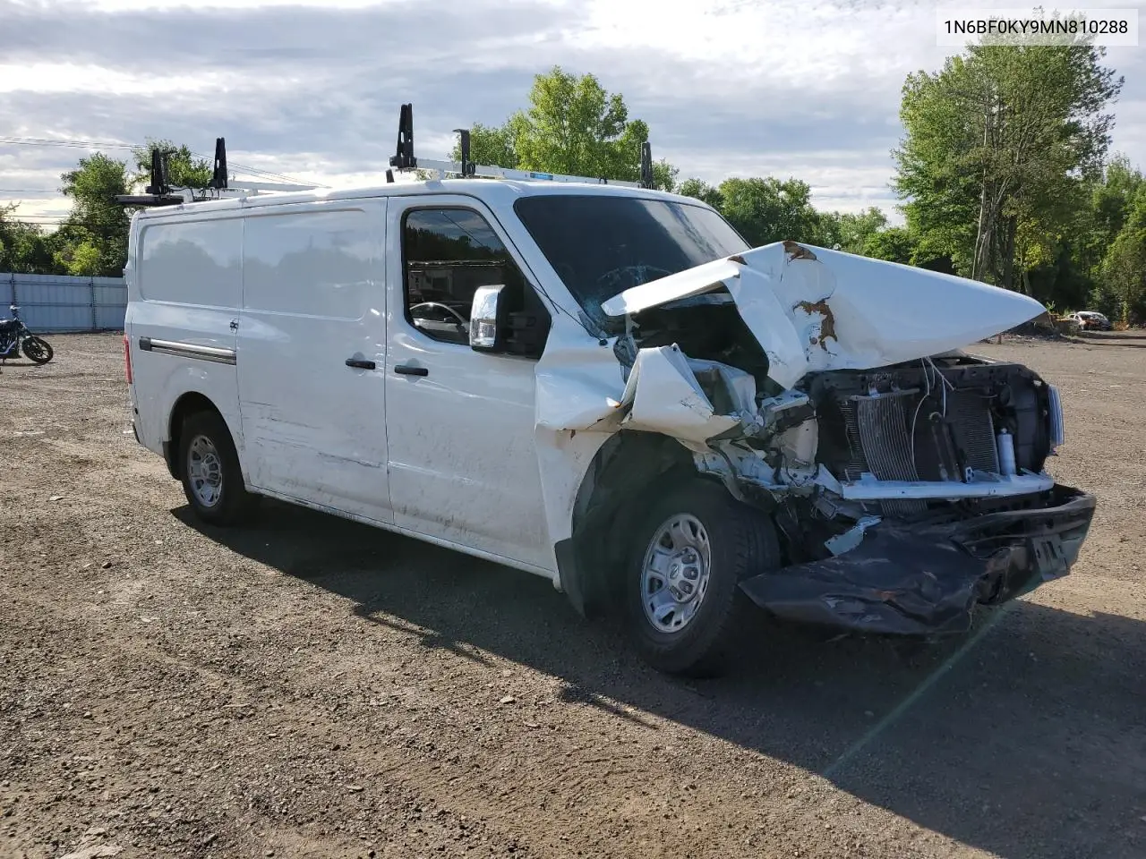 2021 Nissan Nv 2500 S VIN: 1N6BF0KY9MN810288 Lot: 62958565
