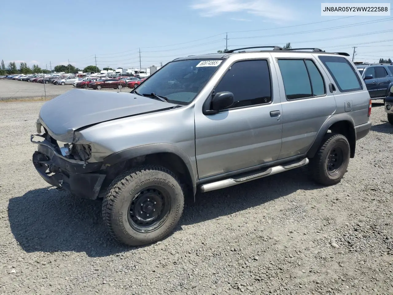 1998 Nissan Pathfinder Le VIN: JN8AR05Y2WW222588 Lot: 60874565