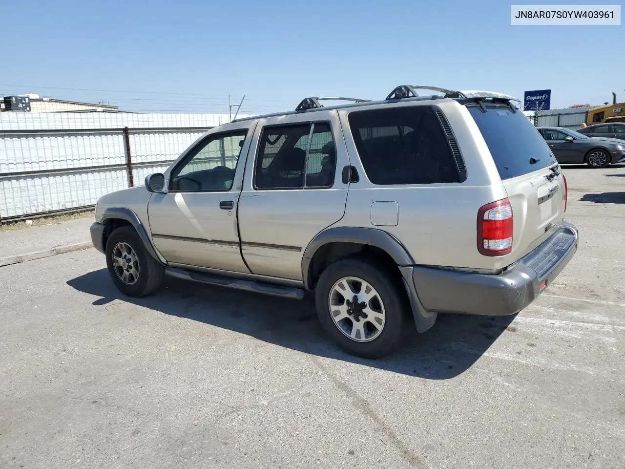 2000 Nissan Pathfinder Le VIN: JN8AR07S0YW403961 Lot: 60335885