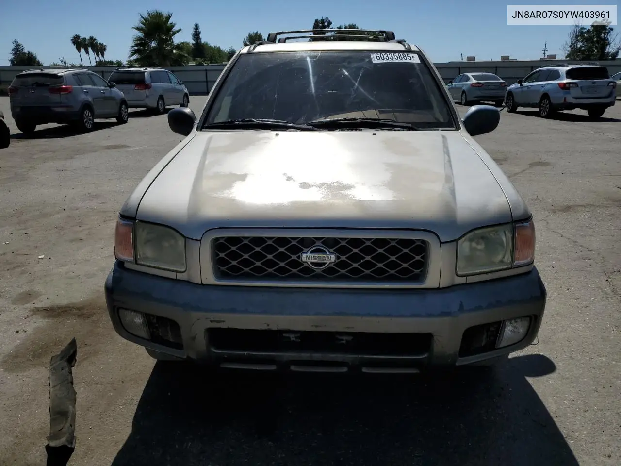 2000 Nissan Pathfinder Le VIN: JN8AR07S0YW403961 Lot: 60335885
