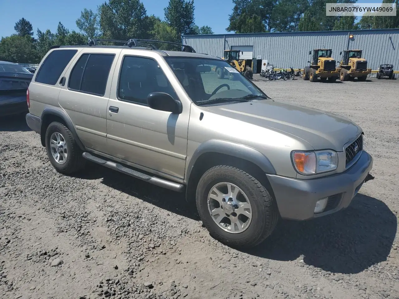 2000 Nissan Pathfinder Le VIN: JN8AR07Y6YW449069 Lot: 63766975