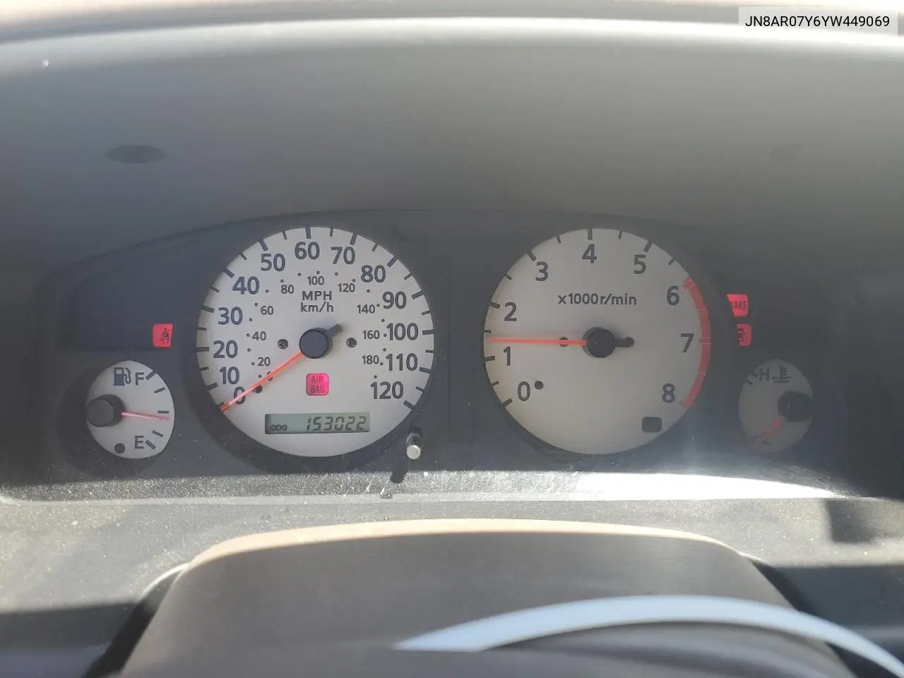 2000 Nissan Pathfinder Le VIN: JN8AR07Y6YW449069 Lot: 63766975