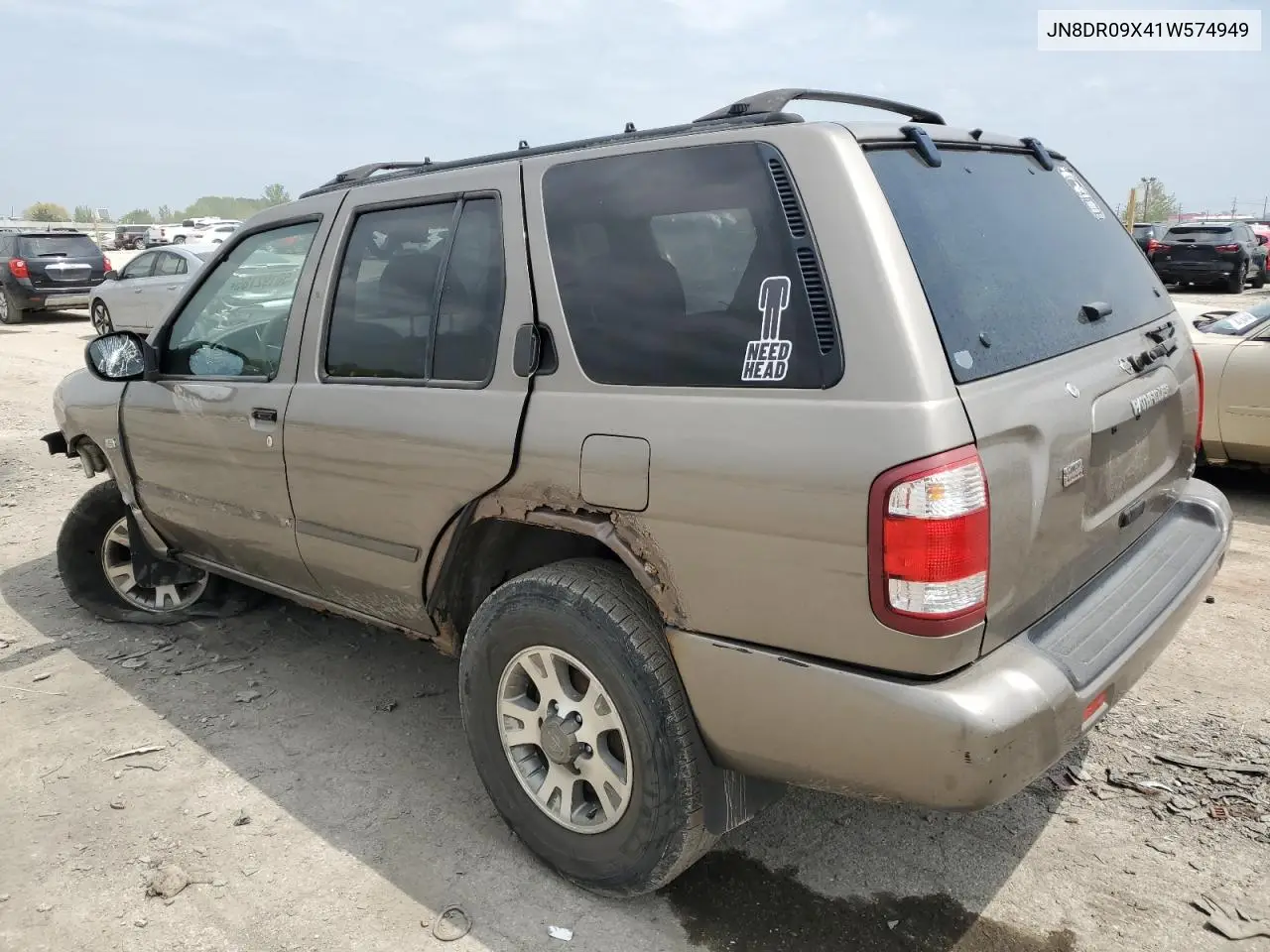 2001 Nissan Pathfinder Le VIN: JN8DR09X41W574949 Lot: 56192785