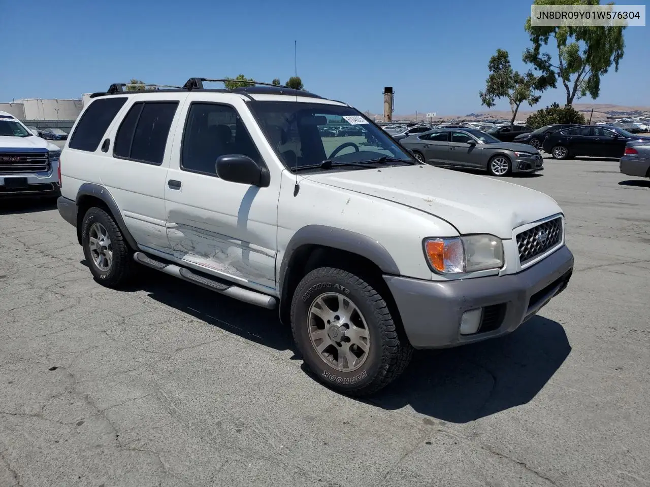 2001 Nissan Pathfinder Le VIN: JN8DR09Y01W576304 Lot: 61648025