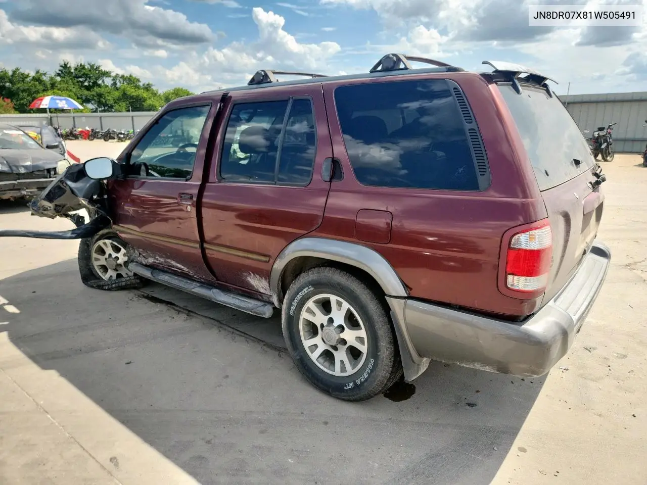 2001 Nissan Pathfinder Le VIN: JN8DR07X81W505491 Lot: 63339115