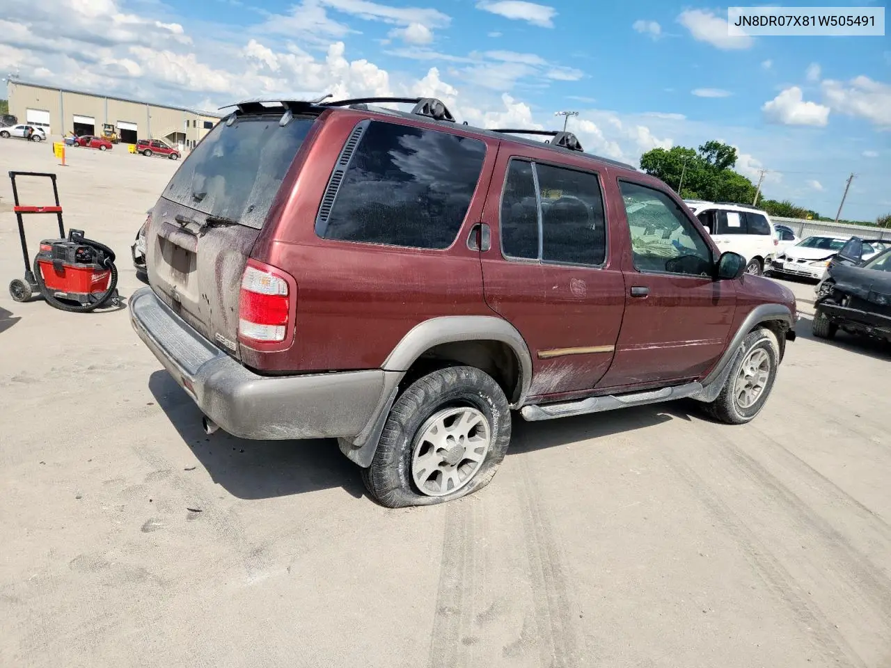 2001 Nissan Pathfinder Le VIN: JN8DR07X81W505491 Lot: 63339115