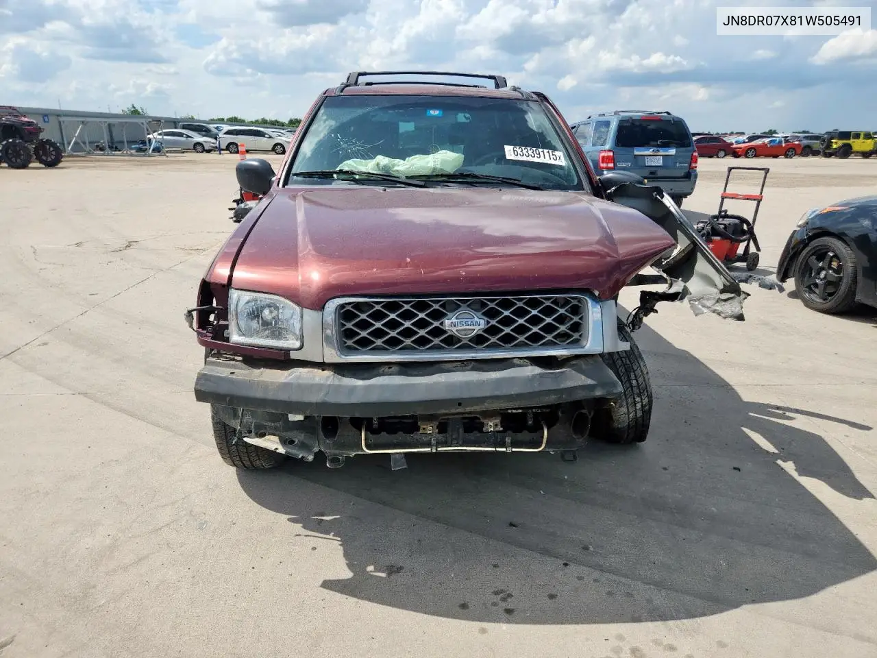 2001 Nissan Pathfinder Le VIN: JN8DR07X81W505491 Lot: 63339115