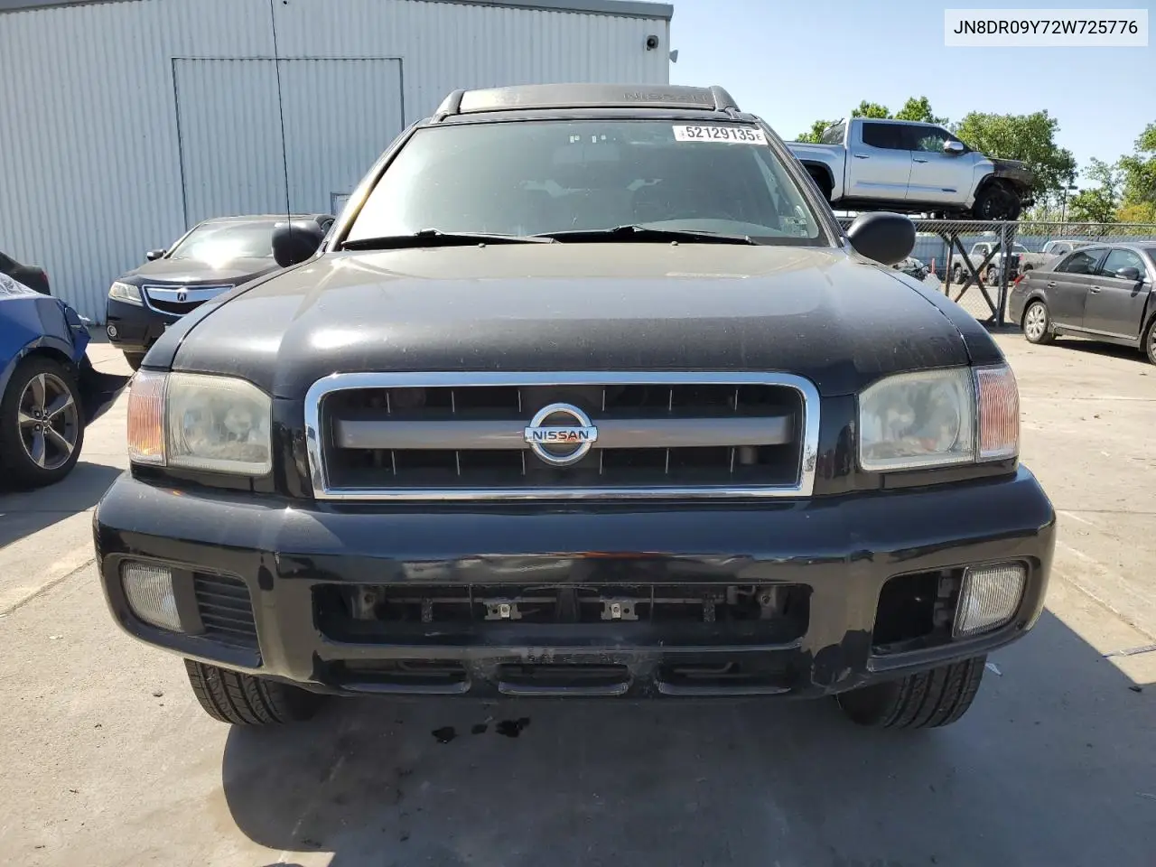 2002 Nissan Pathfinder Le VIN: JN8DR09Y72W725776 Lot: 52129135