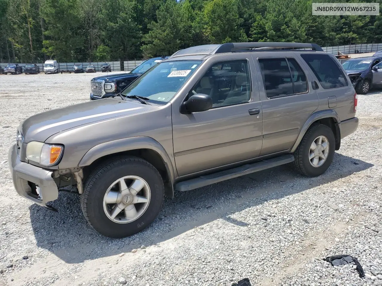 2002 Nissan Pathfinder Le VIN: JN8DR09X12W667235 Lot: 63386025