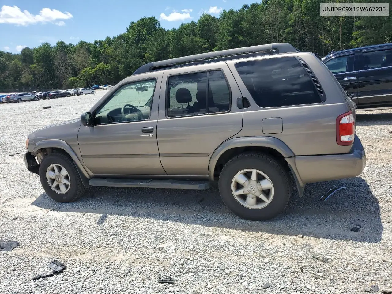 2002 Nissan Pathfinder Le VIN: JN8DR09X12W667235 Lot: 63386025