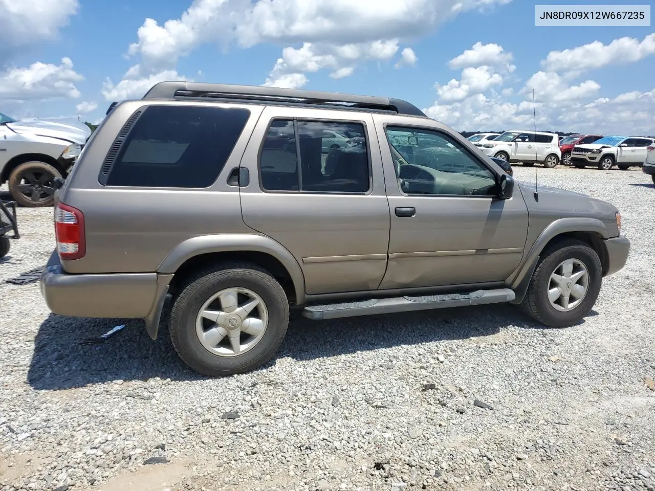 2002 Nissan Pathfinder Le VIN: JN8DR09X12W667235 Lot: 63386025