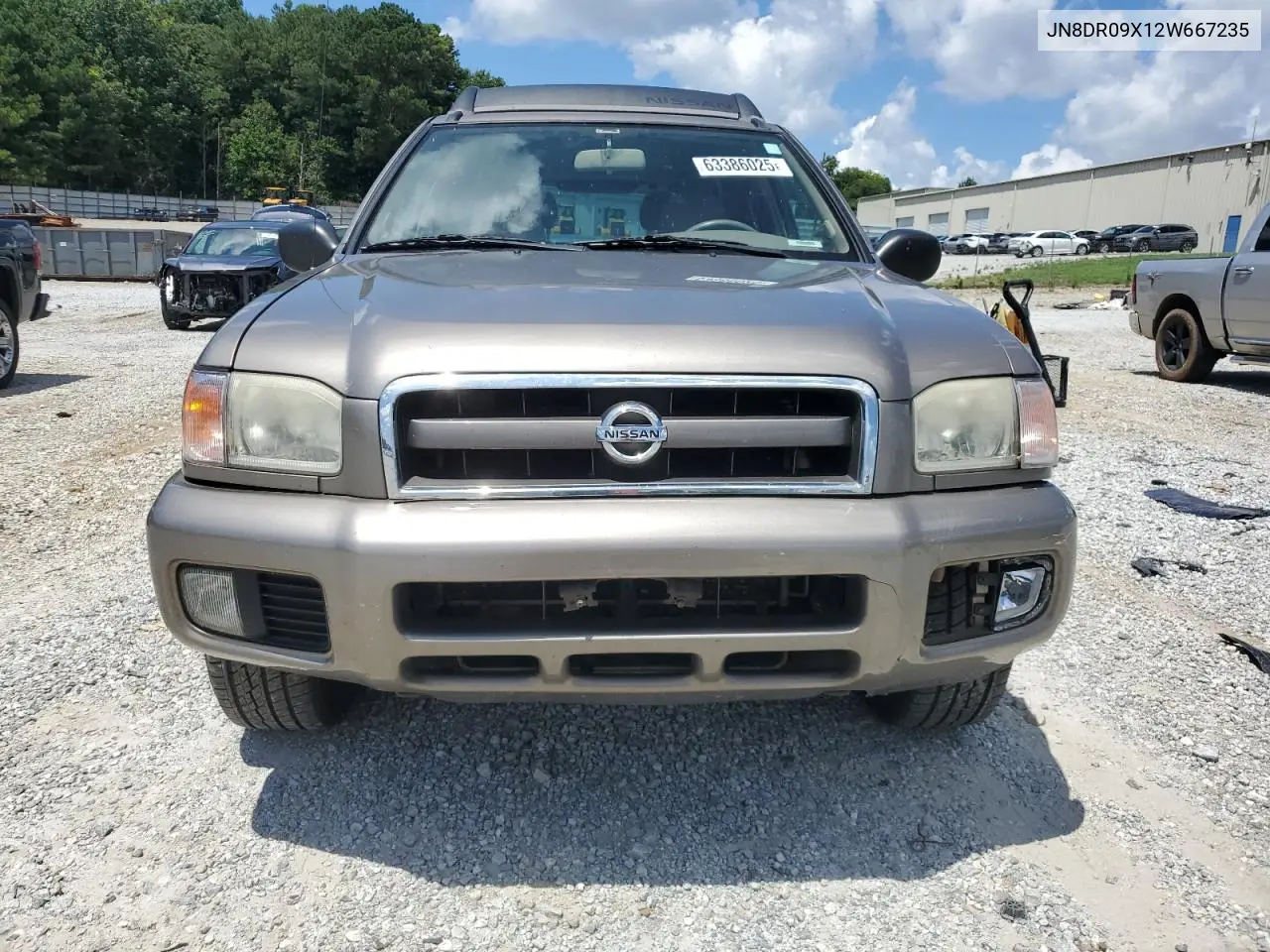 2002 Nissan Pathfinder Le VIN: JN8DR09X12W667235 Lot: 63386025