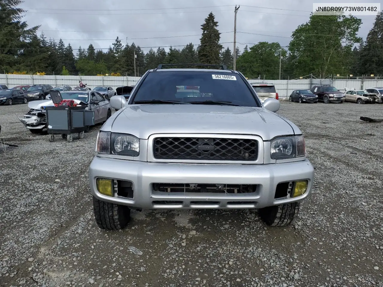 2003 Nissan Pathfinder Le VIN: JN8DR09Y73W801482 Lot: 56216005