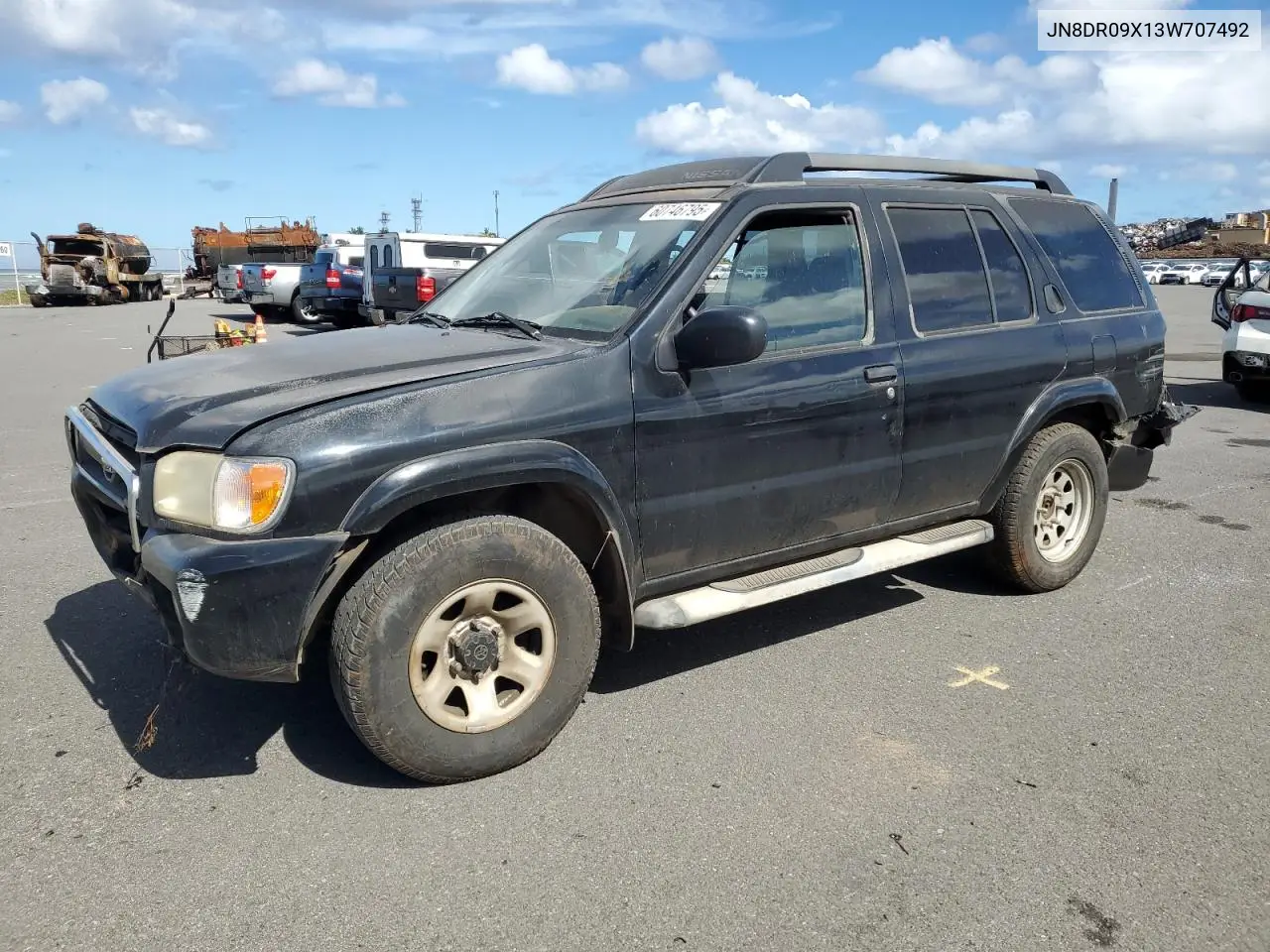 2003 Nissan Pathfinder Le VIN: JN8DR09X13W707492 Lot: 60746795