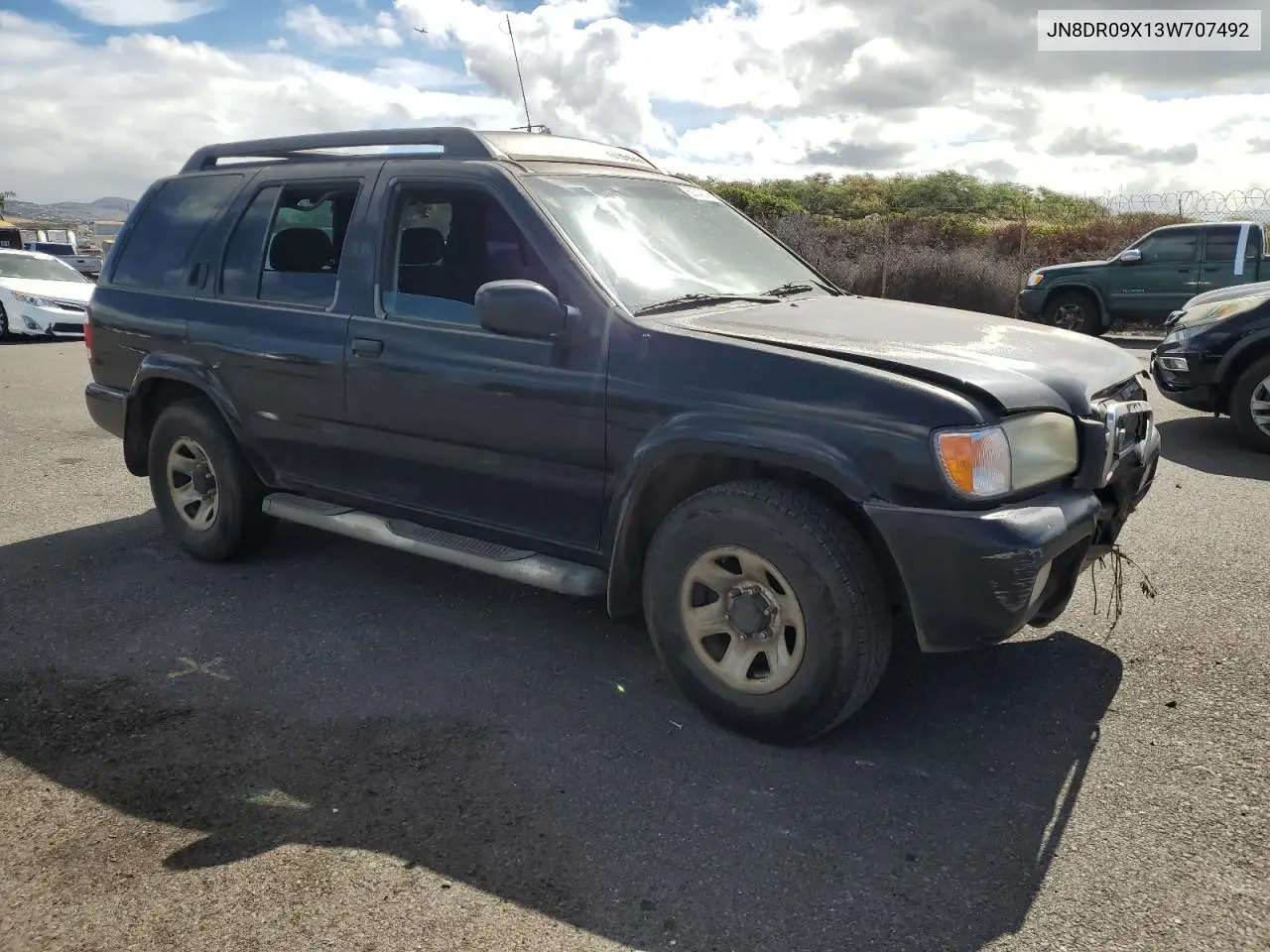2003 Nissan Pathfinder Le VIN: JN8DR09X13W707492 Lot: 60746795
