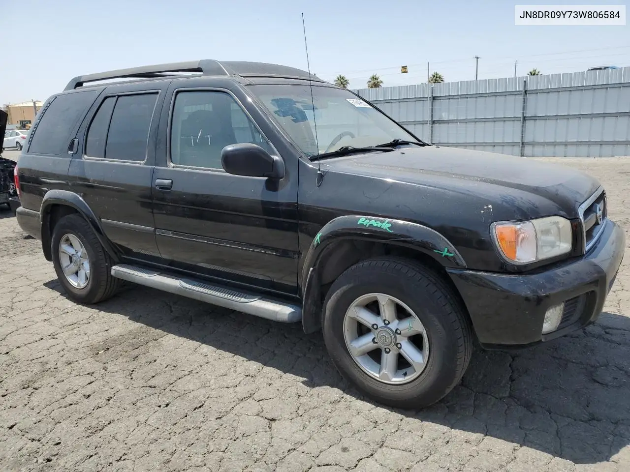 2003 Nissan Pathfinder Le VIN: JN8DR09Y73W806584 Lot: 61844655