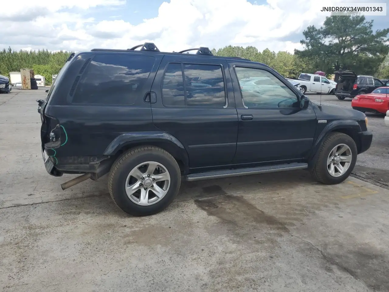 2004 Nissan Pathfinder Le VIN: JN8DR09X34W801343 Lot: 56207215