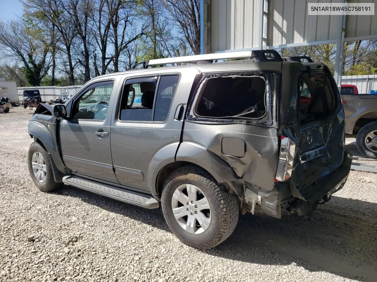 2005 Nissan Pathfinder Le VIN: 5N1AR18W45C758191 Lot: 52983865