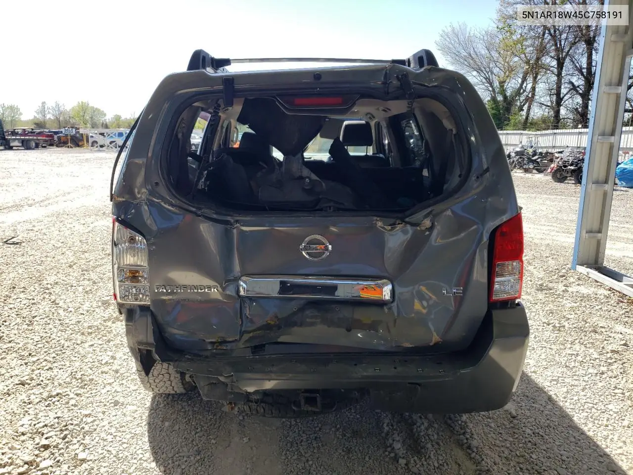 2005 Nissan Pathfinder Le VIN: 5N1AR18W45C758191 Lot: 52983865