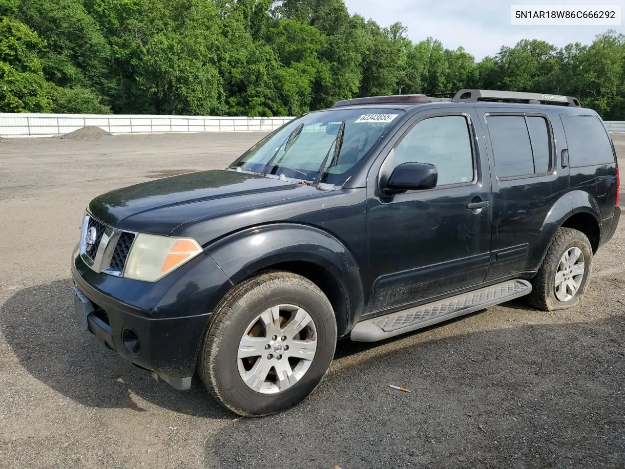 2006 Nissan Pathfinder Le VIN: 5N1AR18W86C666292 Lot: 62343855