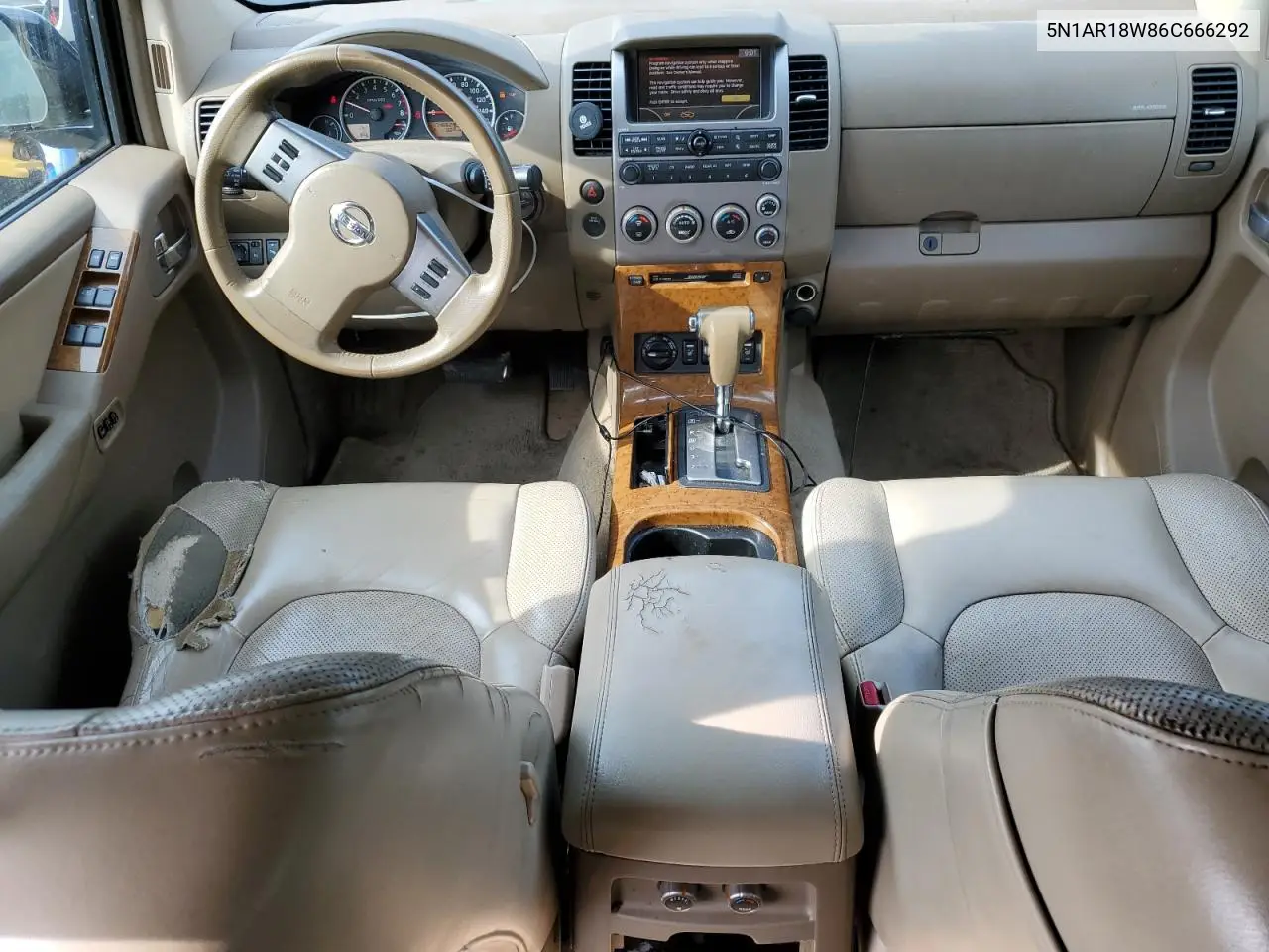 2006 Nissan Pathfinder Le VIN: 5N1AR18W86C666292 Lot: 62343855