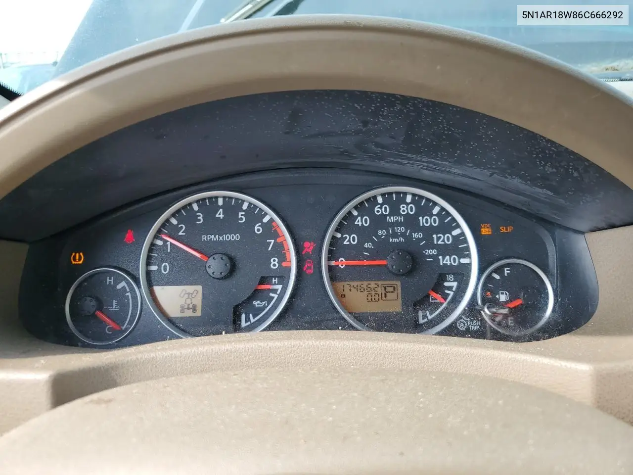 2006 Nissan Pathfinder Le VIN: 5N1AR18W86C666292 Lot: 62343855