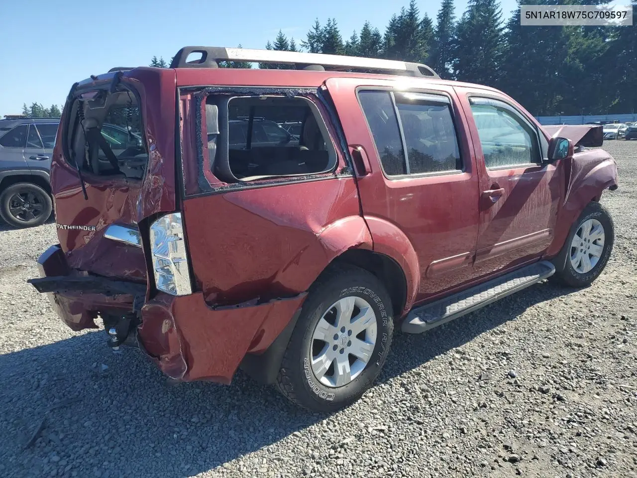 2005 Nissan Pathfinder Le VIN: 5N1AR18W75C709597 Lot: 63061585