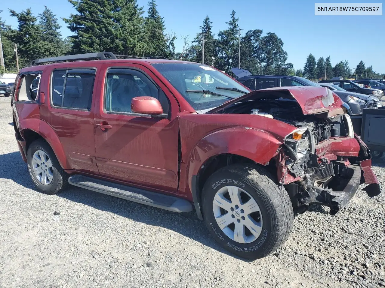 2005 Nissan Pathfinder Le VIN: 5N1AR18W75C709597 Lot: 63061585