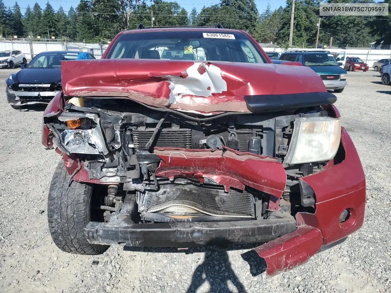 2005 Nissan Pathfinder Le VIN: 5N1AR18W75C709597 Lot: 63061585
