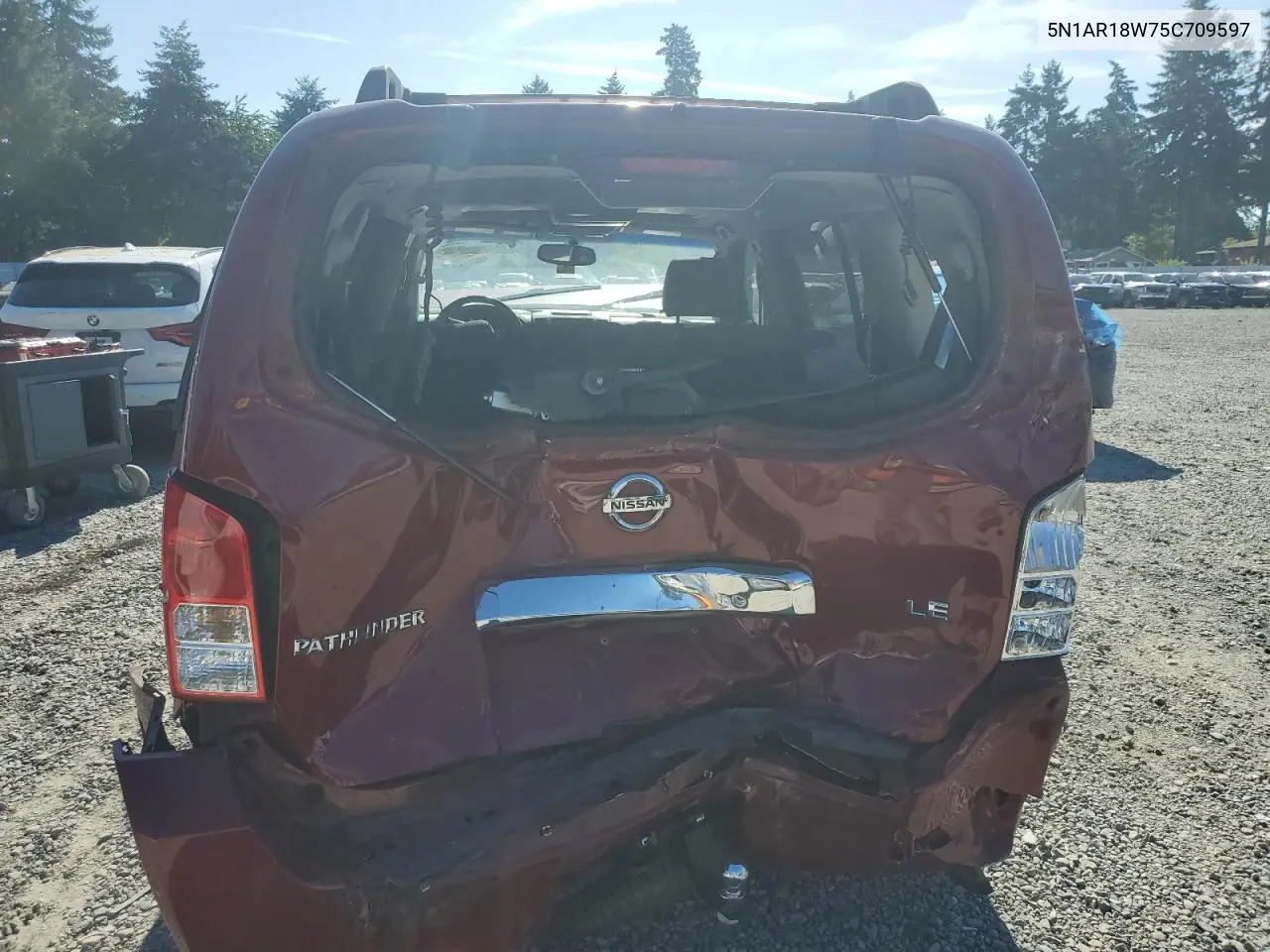 2005 Nissan Pathfinder Le VIN: 5N1AR18W75C709597 Lot: 63061585
