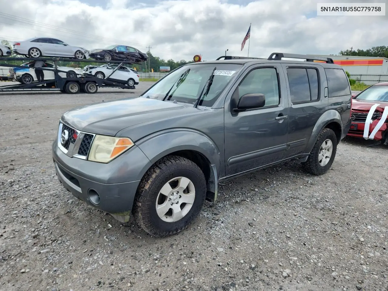 2005 Nissan Pathfinder Le VIN: 5N1AR18U55C779758 Lot: 63161935