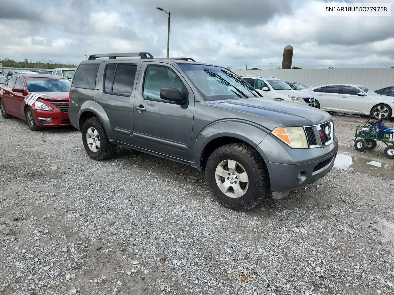 2005 Nissan Pathfinder Le VIN: 5N1AR18U55C779758 Lot: 63161935
