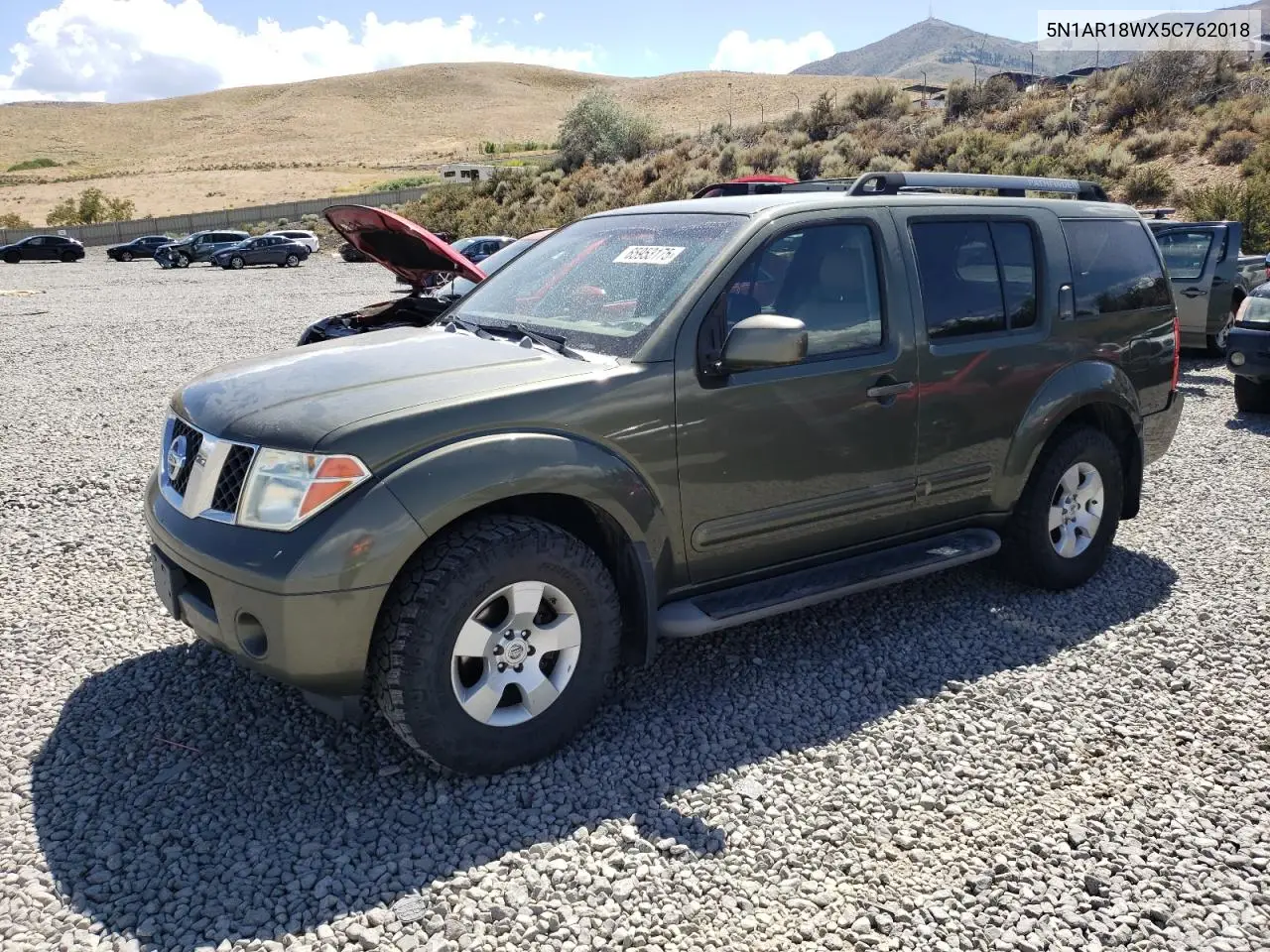 2005 Nissan Pathfinder Le VIN: 5N1AR18WX5C762018 Lot: 65953175