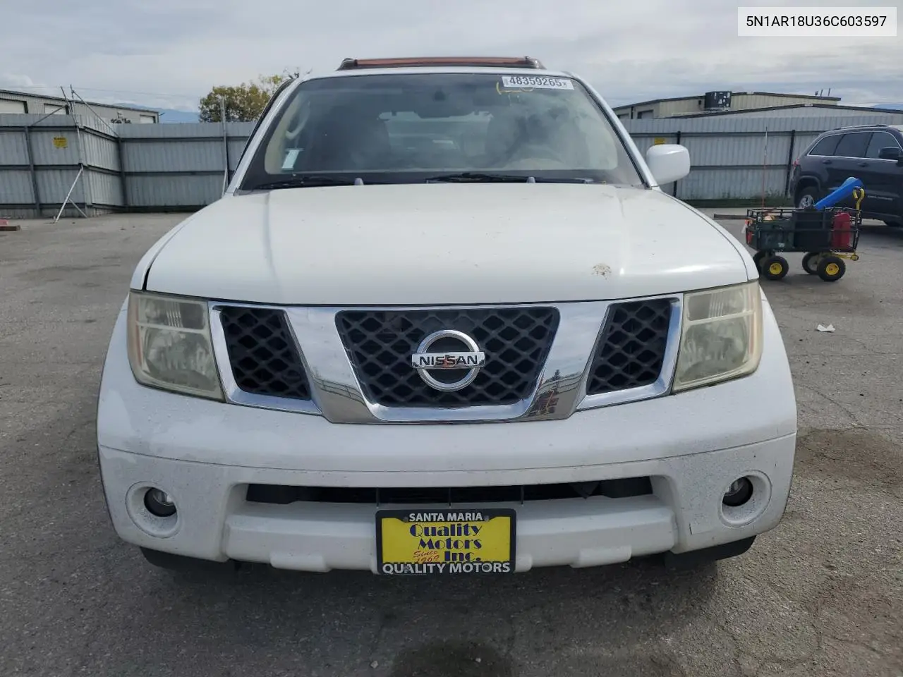 2006 Nissan Pathfinder Le VIN: 5N1AR18U36C603597 Lot: 48359265