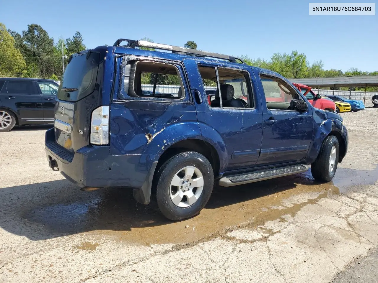2006 Nissan Pathfinder Le VIN: 5N1AR18U76C684703 Lot: 52204475