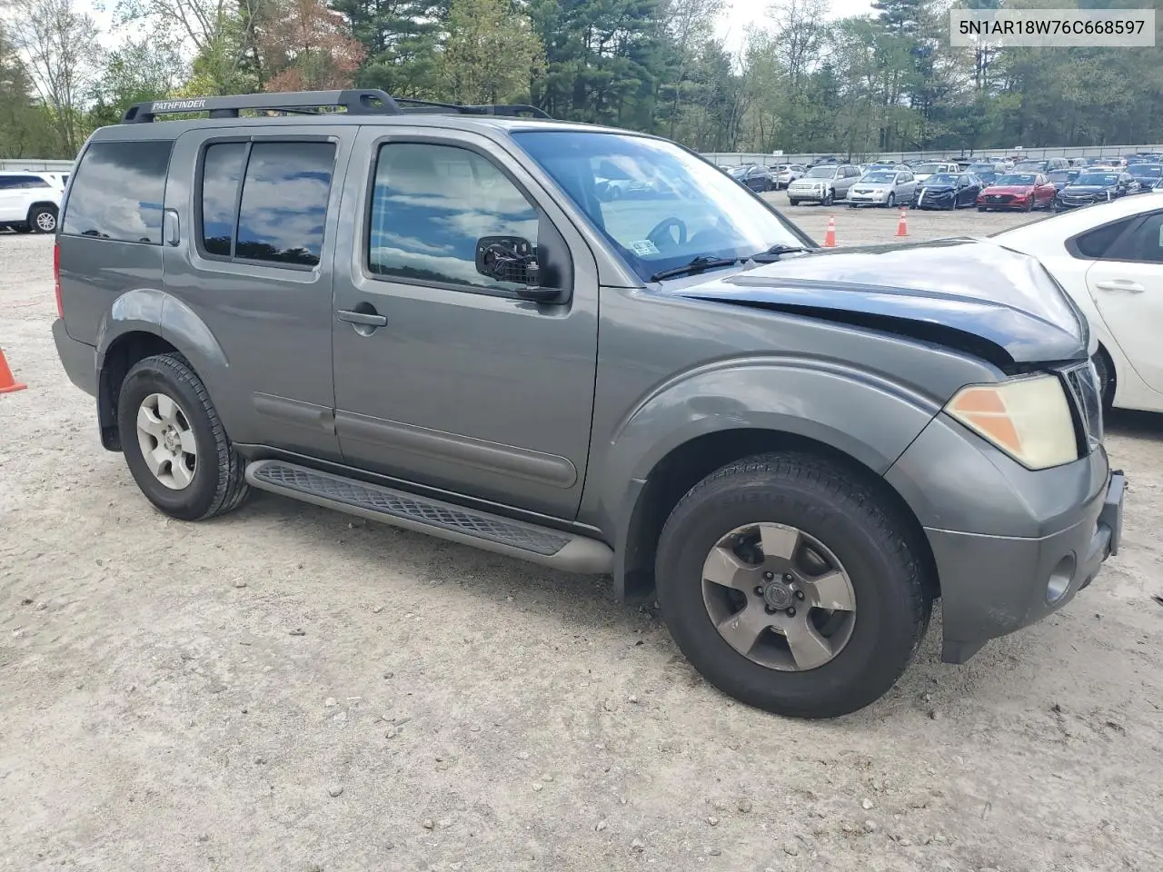 2006 Nissan Pathfinder Le VIN: 5N1AR18W76C668597 Lot: 56139745