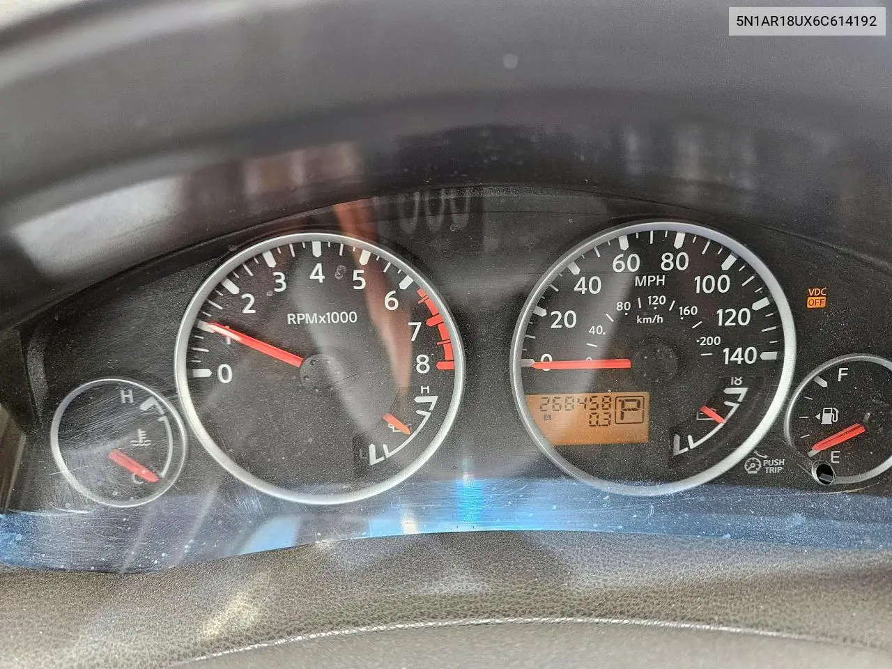 2006 Nissan Pathfinder Le VIN: 5N1AR18UX6C614192 Lot: 57297825