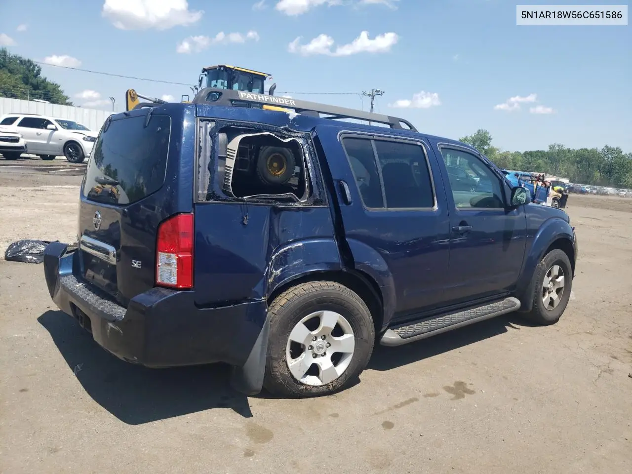 2006 Nissan Pathfinder Le VIN: 5N1AR18W56C651586 Lot: 59893455