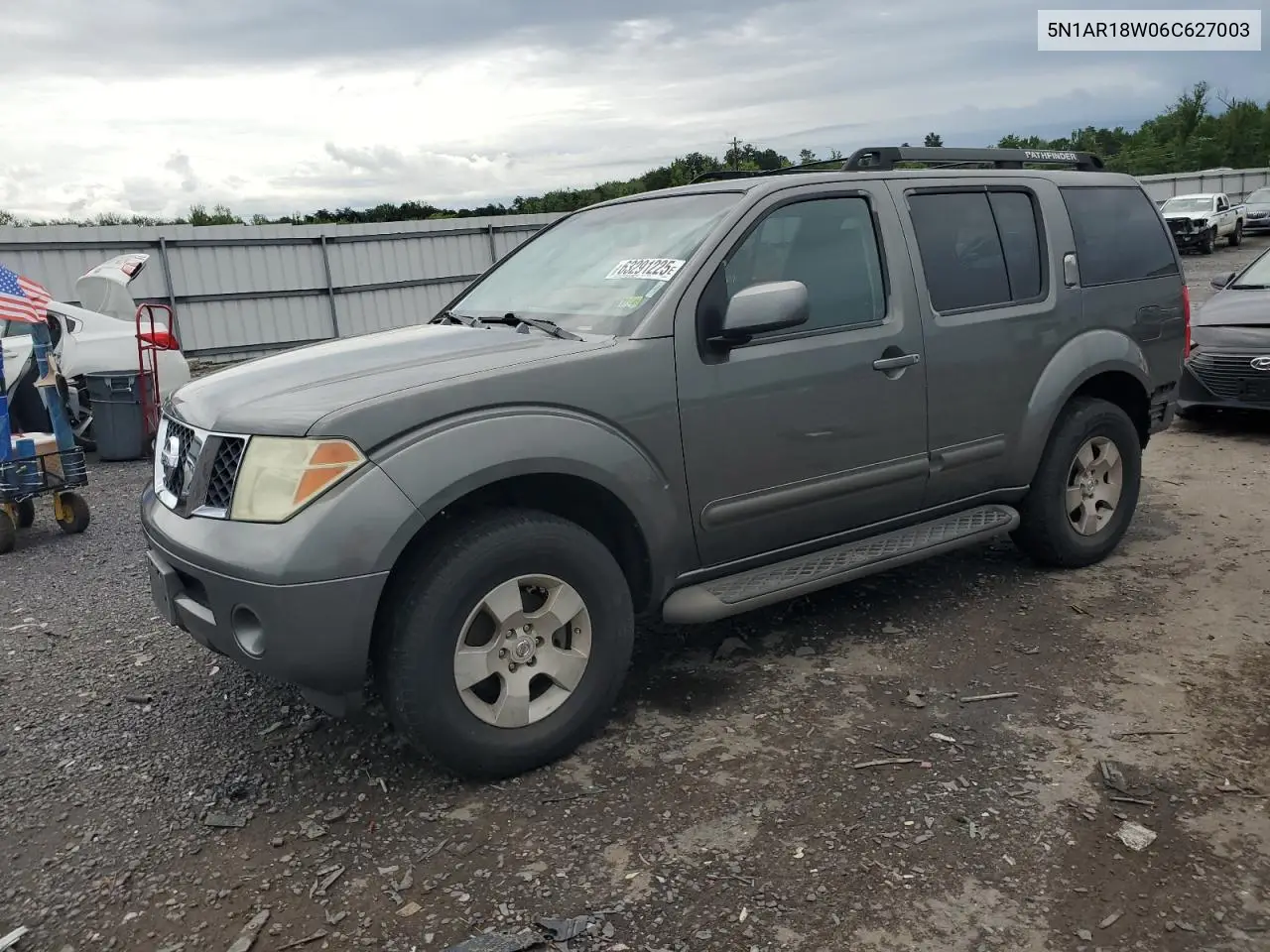 2006 Nissan Pathfinder Le VIN: 5N1AR18W06C627003 Lot: 63291225