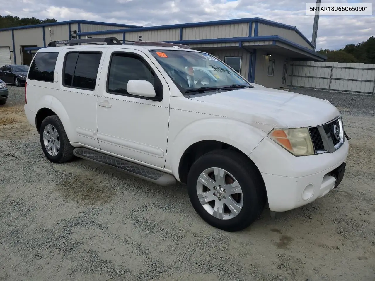 2006 Nissan Pathfinder Le VIN: 5N1AR18U66C650901 Lot: 76098494