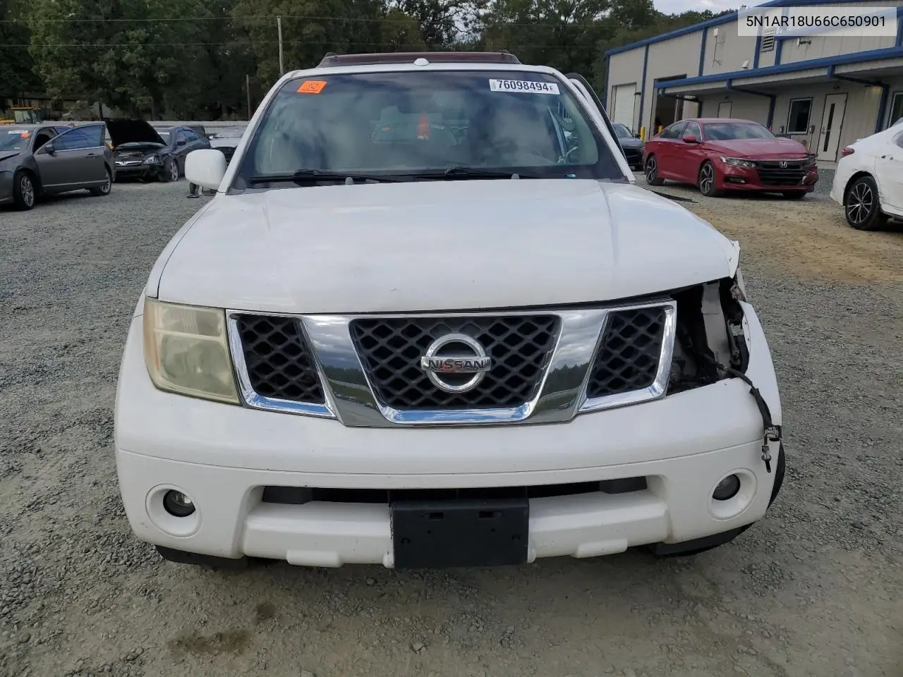 2006 Nissan Pathfinder Le VIN: 5N1AR18U66C650901 Lot: 76098494