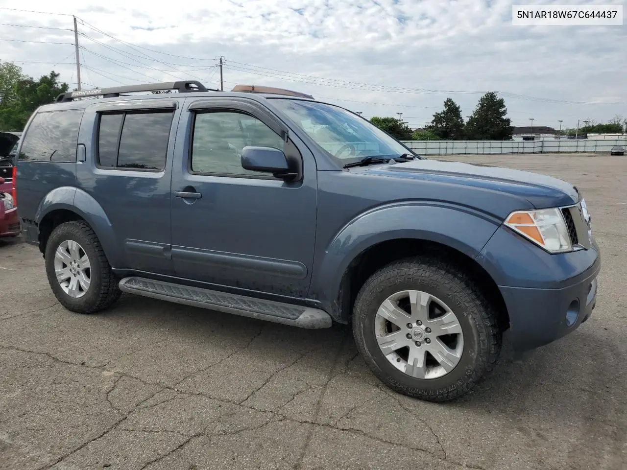 2007 Nissan Pathfinder Le VIN: 5N1AR18W67C644437 Lot: 55785325