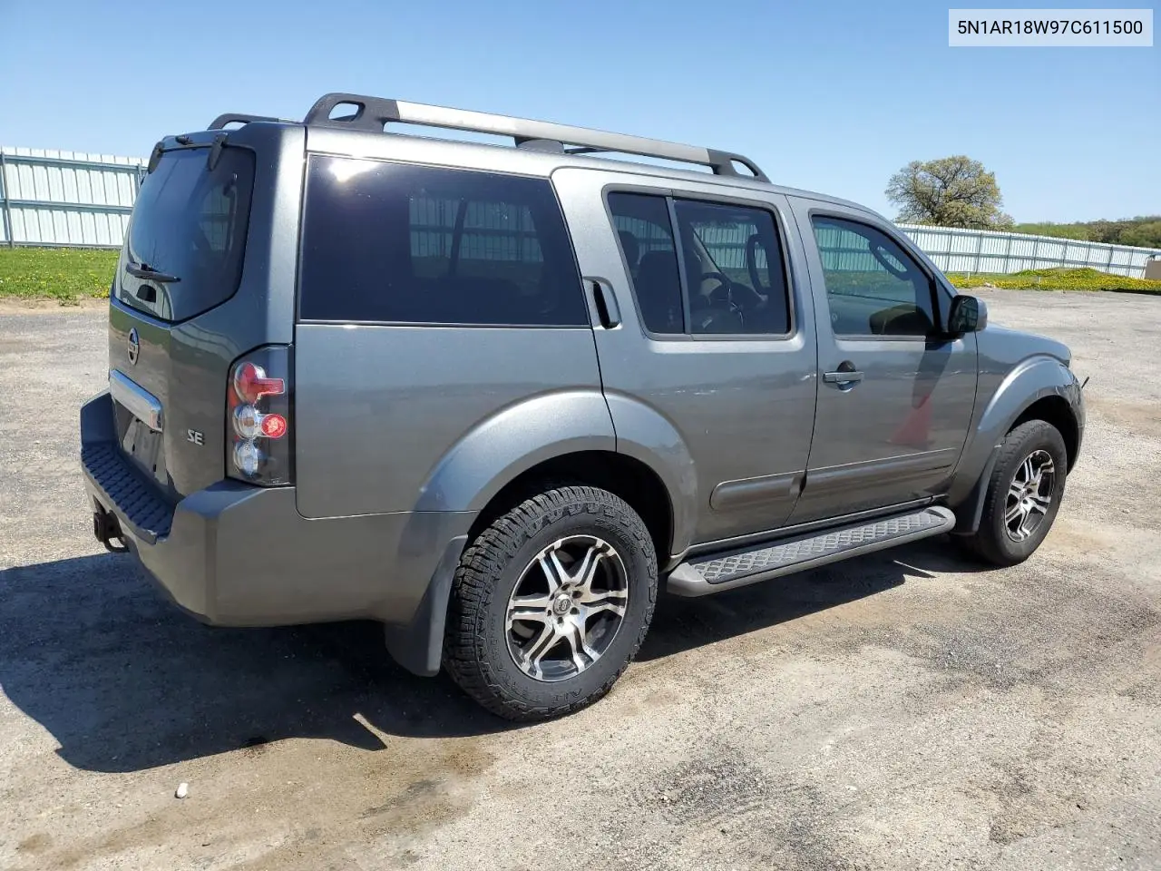 2007 Nissan Pathfinder Le VIN: 5N1AR18W97C611500 Lot: 55975945