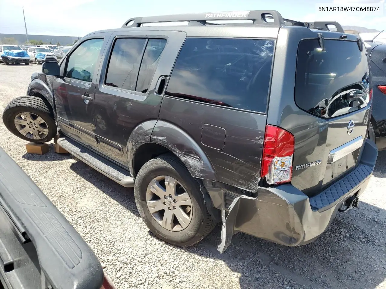2007 Nissan Pathfinder Le VIN: 5N1AR18W47C648874 Lot: 59628175