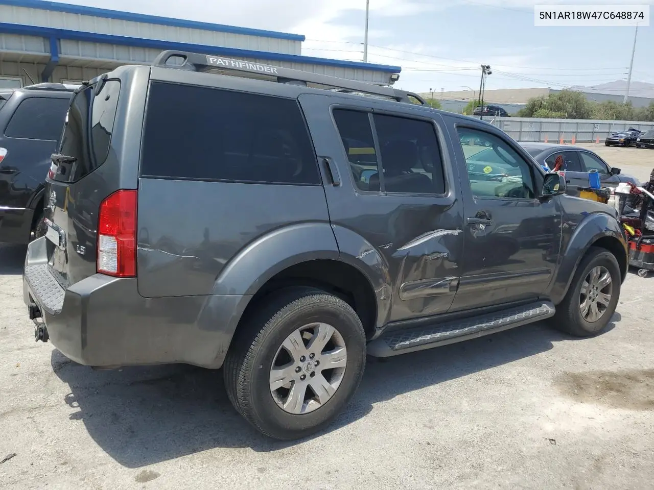 2007 Nissan Pathfinder Le VIN: 5N1AR18W47C648874 Lot: 59628175