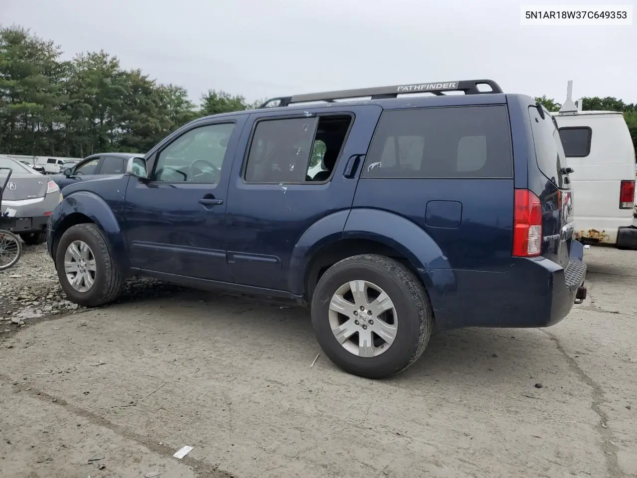 2007 Nissan Pathfinder Le VIN: 5N1AR18W37C649353 Lot: 61217745
