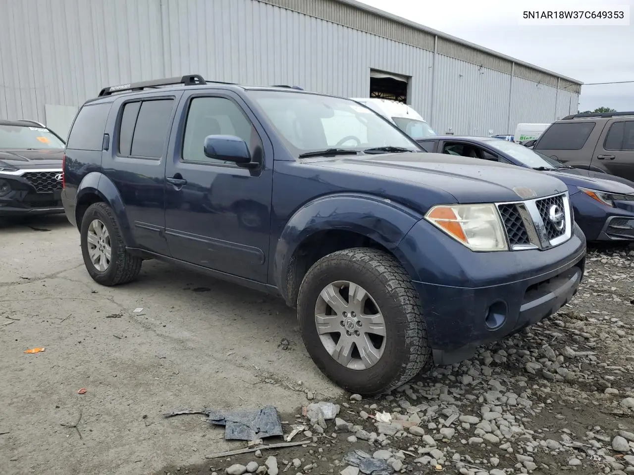 2007 Nissan Pathfinder Le VIN: 5N1AR18W37C649353 Lot: 61217745