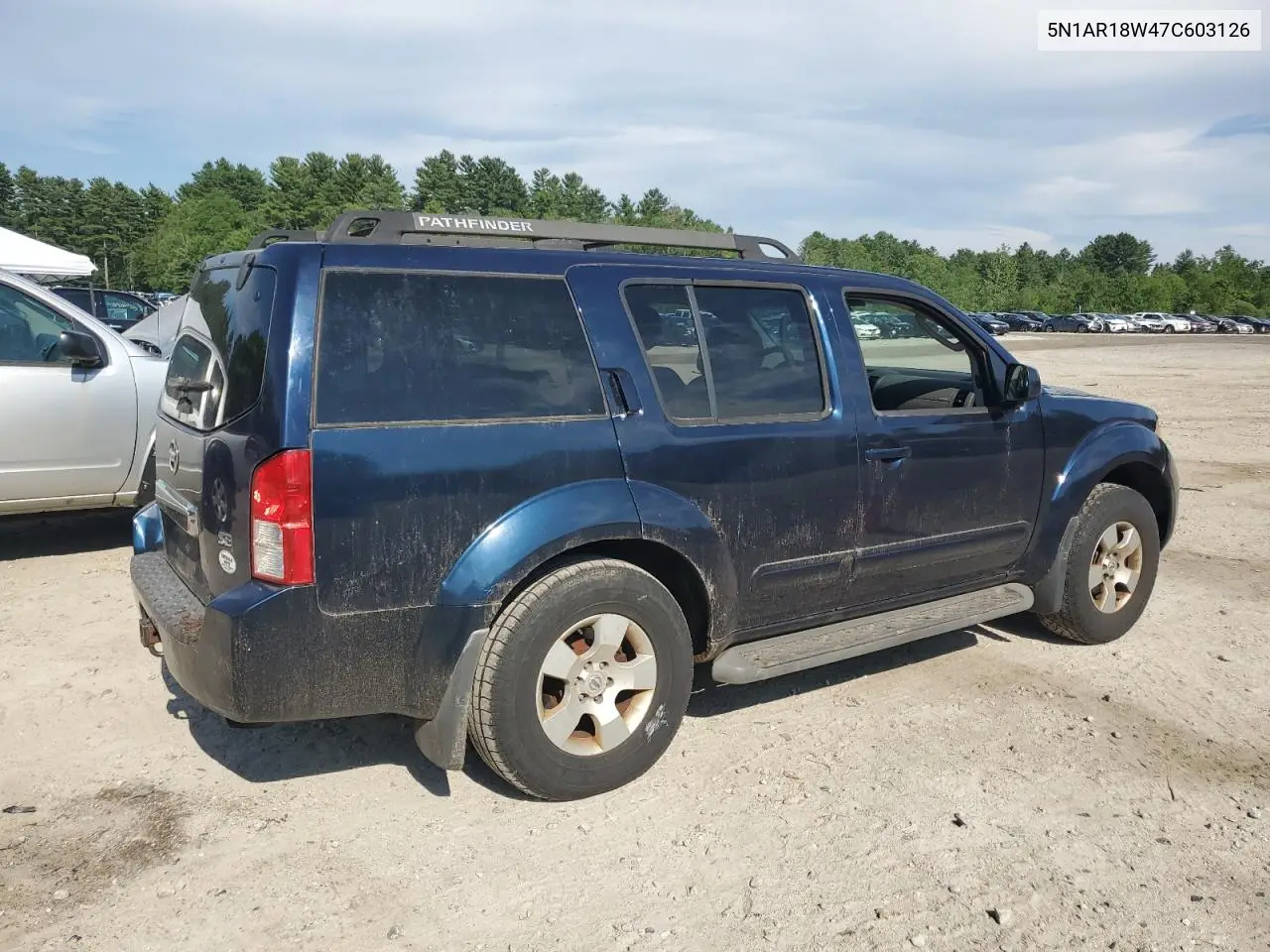 2007 Nissan Pathfinder Le VIN: 5N1AR18W47C603126 Lot: 62457455